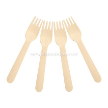 Disposable wooden spoon and fork